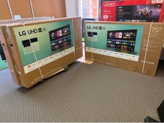 75 LG TV $55 down on Financing free delivery six month warranty