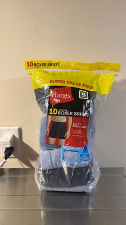 Hanes 10 pack boxer  brief size extra large for men