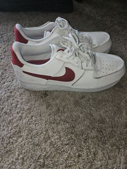 Mens White, Velcro Red, NIKE Air Force