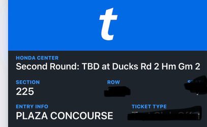 Anaheim Ducks playoffs Round 2   5/10 great seat
