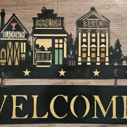 Welcome Metal Sign 15" by 21"