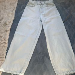 h&m light blue baggy heans