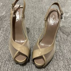 Nude Mesh Heels