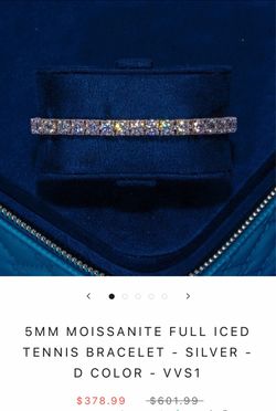 5MM MOISSANITE FULL ICED TENNIS BRACELET