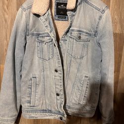 Holister Sherpa Lined Denim Jacket