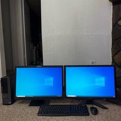 i5 Dell OPTIPLEX 7010 Desktop Computer System Dual Monitors 