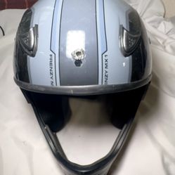 Frenzy MX1 Full Face Motorcycle Helmet Size L 59 60 Damaged Vent Area As Is