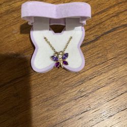 Girls Butterfly Necklace 