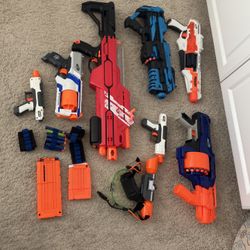 Nerf Guns Set clean