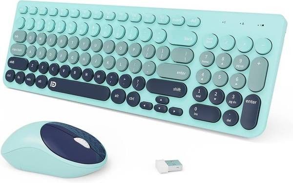 Brand New Wireless Mouse and Keyboard Combo Indigo Blue Cute Plug and Play