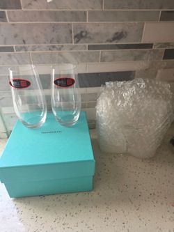 Tiffany & Co stemless champagne glasses . Set of 4