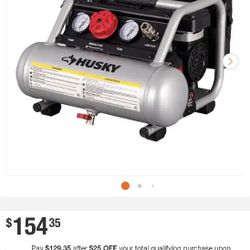 Husky 1 Gal 135 PSI Quiet Air compressor 