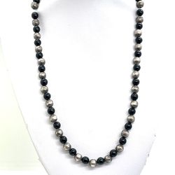 Estate Sterling Taxco Beaded Necklace 