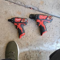 Lightly Used Milwaukee M12 Drill/Driver And M12 Screwdriver