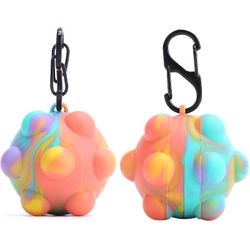 Soccer Keychain Push Pop Sensory Toy