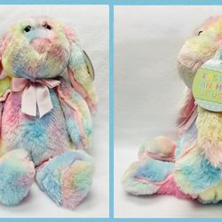 12” Pastel Rainbow Easter Bunny Plush
