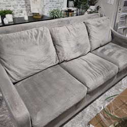 Grey Velvet Couch