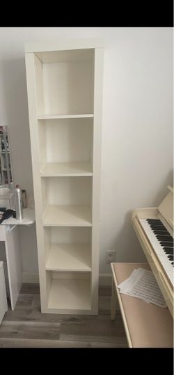 Tall, white bookshelf Tall, white bookshelf
