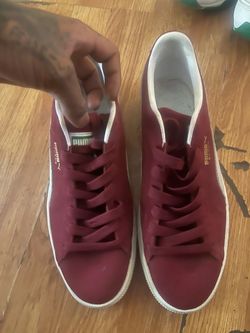 Puma Suede Low-Top Sneakers Burgundy