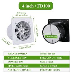4" EXHAUST FAN EXTRACTOR FAN