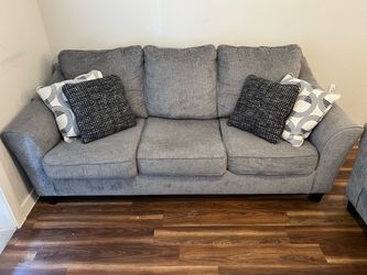 Gray Fabric 3-Seat Sofa