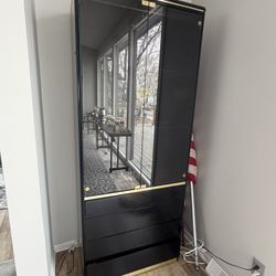 Black Glass Display Cabinet 