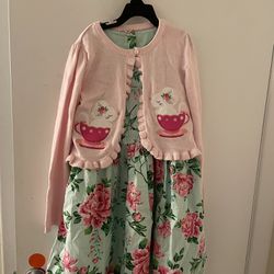Gymboree Girls' Dress and Cardigan, Matching Toddler Outfit