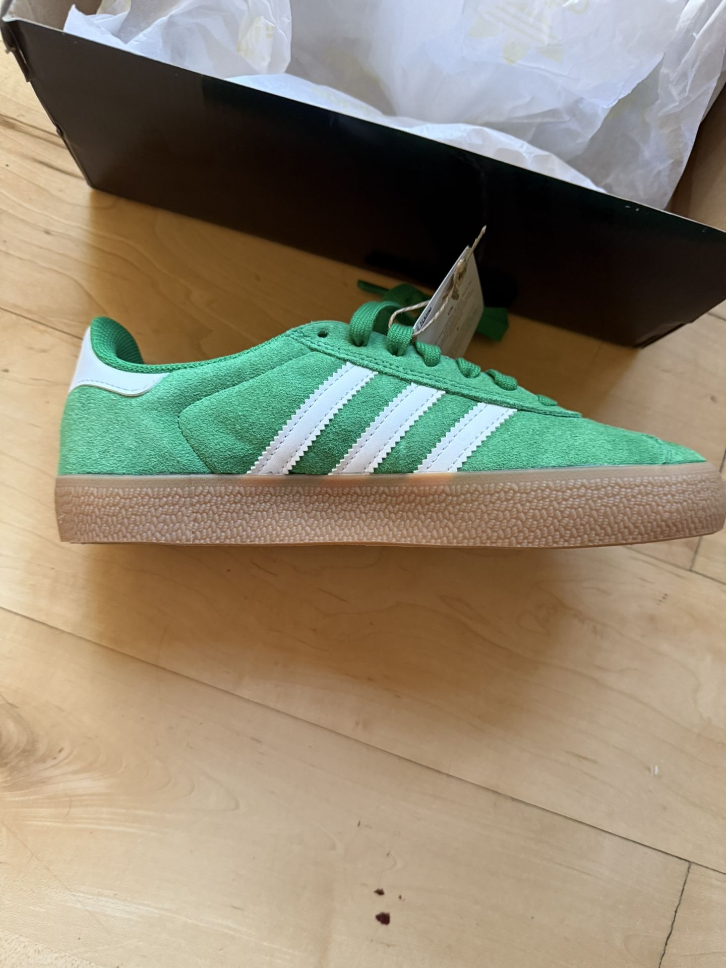 Green Adidas Gazelles 