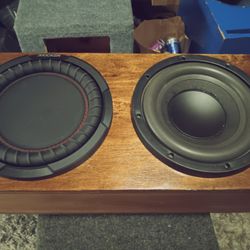 Kicker With 10-in High Roll Surround Subwoofer Custom Thin Hardwood Box With Kicker Passive Radiator FREE DELIVERY DEMO PORTLAND VANCOUVER