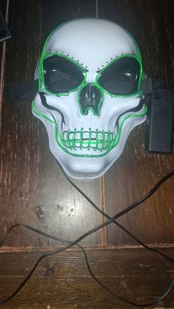 Plastic halloween mask glow on the dark