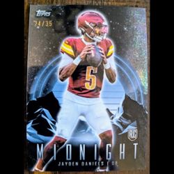 Jayden Daniels 2024 Topps Midnight Football Winter Solstice Rookie 24/35