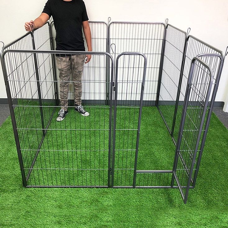 BRAND NEW $135 Heavy Duty 48” Tall x 32” Wide x 8-Panel Pet Playpen Dog Crate Kennel Exercise Cage Fence