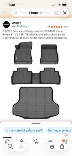 Floor mats 2020-2026 Nissan Sentra