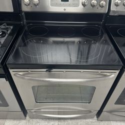 GE Electric Stove Five Burners Stainless Steel 