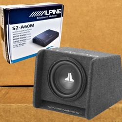 JL Audio Ported 12" Subwoofer 600 Watts Alpine S Series Power Amplifier W0v3 Package 🚨 Payment Options Available 🚨 No Credit Needed 🚨 