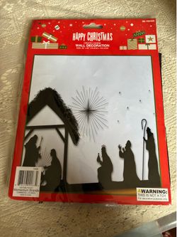 1276. Brand New Happy Christmas Jesus in a Manger decor 30 in x 60 in  $5.00