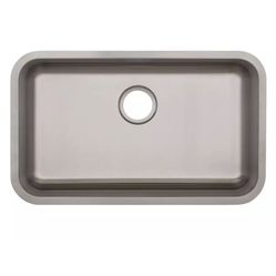 Plomosa 29-3/4 in. Undermount Stainless Steel Single Bowl Kitchen Sink