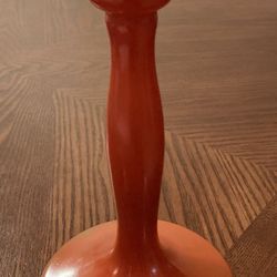 Vintage Orange Candle Stick Holder