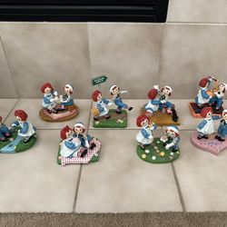 Danbury Mint Raggedy Ann And Andy Porcelain Figurines