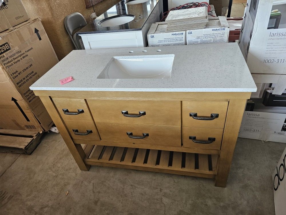 Home Decorators Collection
Weathersby 48 in. W x 21.50 in. D Bath Vanity Cabinet Only in Bleached Pine