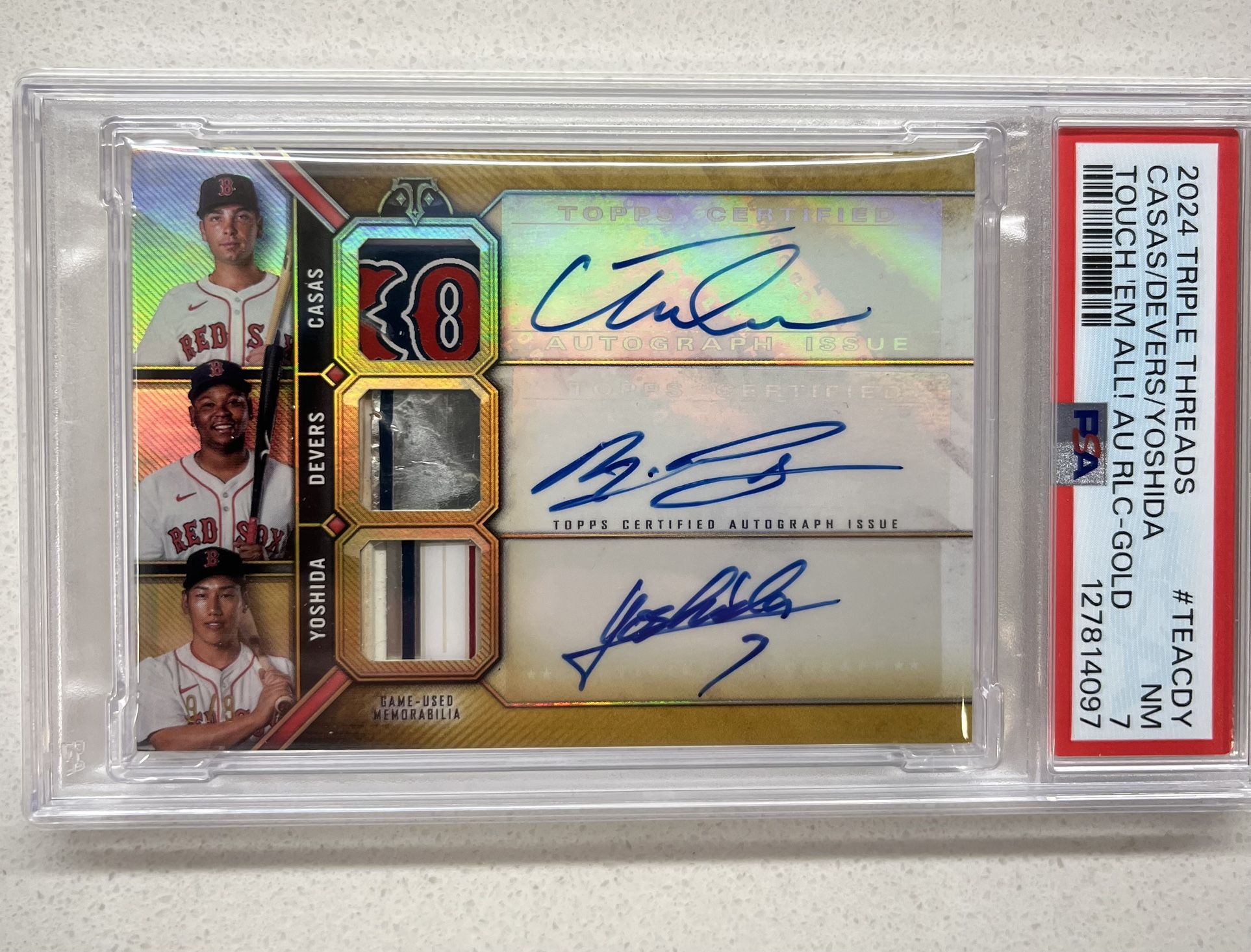 RED SOX BASEBALL CARD AUTO