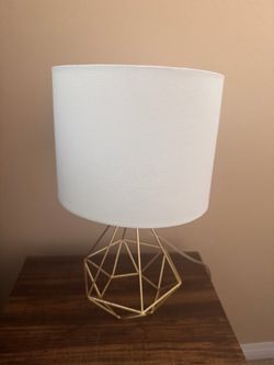 Geometric Gold Wire Table Lamp (pair)