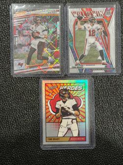 3 Tom Brady Immaculate Condition Tampa Bay Buccaneer Cards