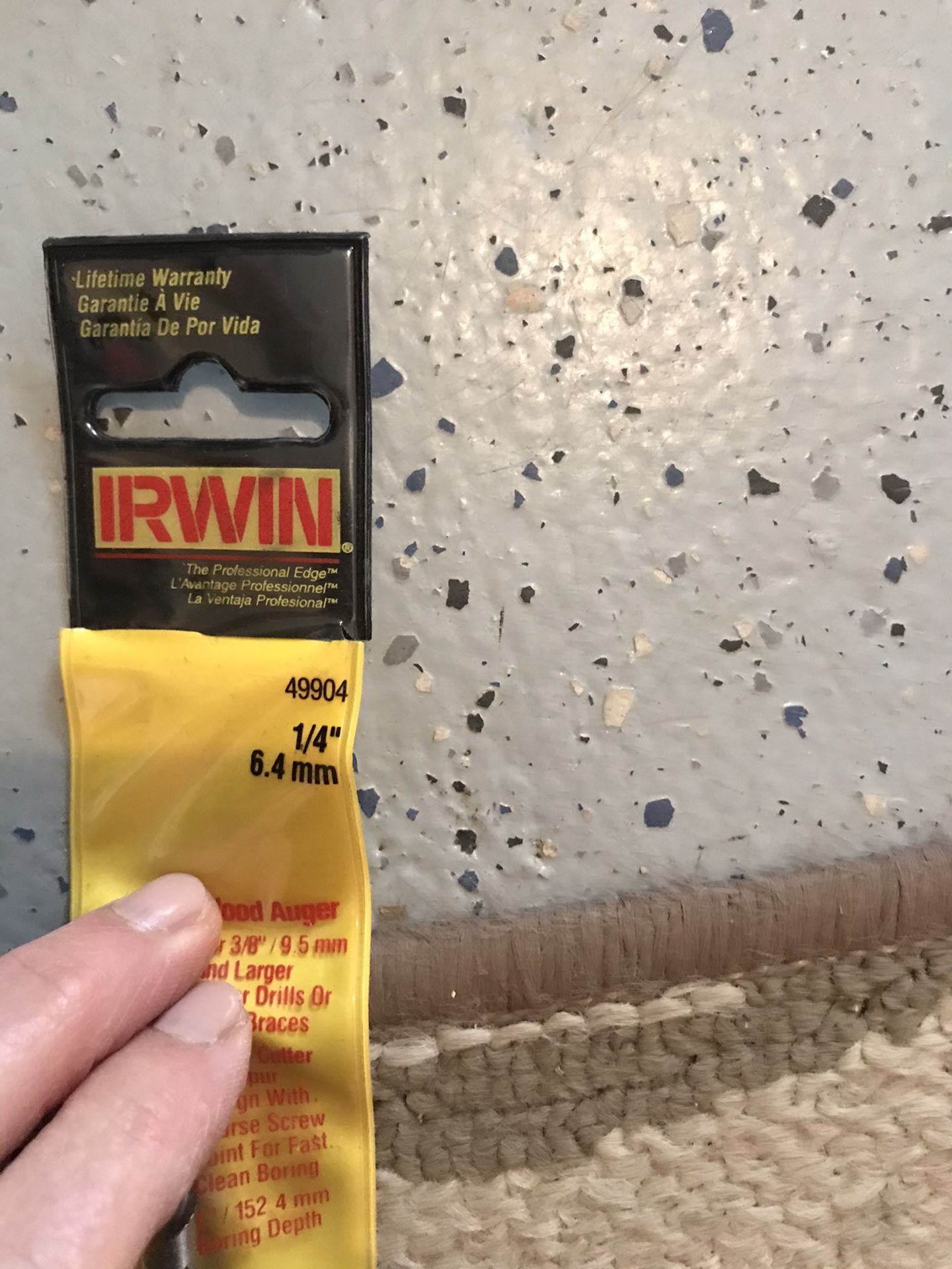 New IRWIN 49904 1/4” Steel Power Dual Auger Drill Bit
