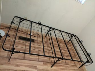 Twin size black metal folding bed frame with gaskets