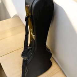 Antique Guitar Case Made From Genuine Black Leather- Purchased From UAE