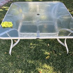 Outdoor Glass Table
