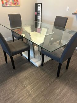 Glass Top Dining Room Table