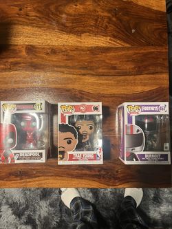 FUNKO Three Figure Lot (Deadpool, Trae Young, And Fortnite)