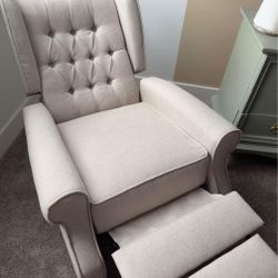 Contemporary Tufted Fabric Push Back Recliner Chair - el sillón reclinable
